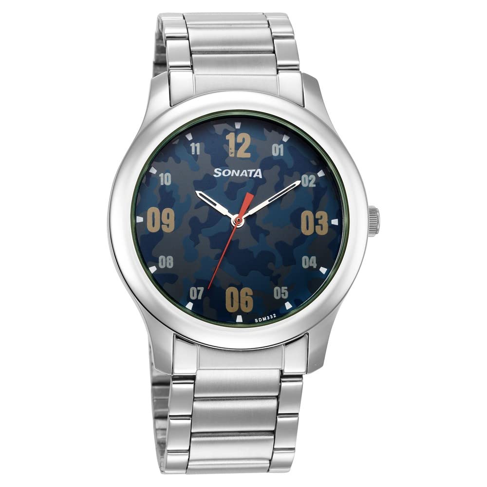 Sonata Quartz Analog Multicoloured Dial Stainless Steel Strap Watch for Men-NS77106SM06W (B0BS3LVKT3) Amazon Price History, Amazon Price Tracker