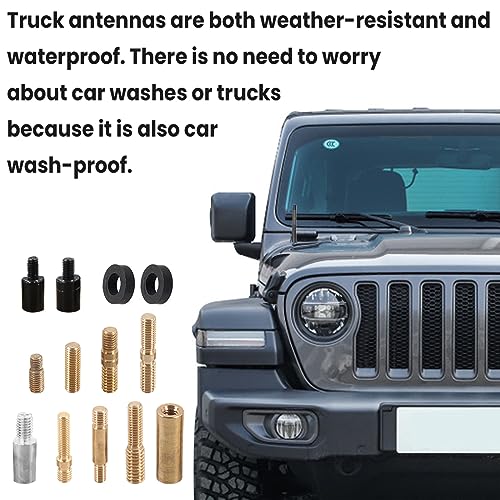 Besulen BESULEN-ANTENNA3 Car Short Antenna, 4.7 Inch Carbon Fiber American Flag Aluminum Auto Radio Antenna thumb #5