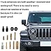 BESULEN Car Short Antenna, 4.7 Inch Carbon Fiber American Flag Aluminum Auto Radio Antenna for AM/FM Reception, Universal Replacement Car Antenna with 9 Adapters, 2 Screws, 2 Rubber Rings