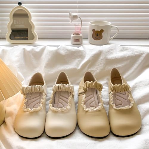 ZQW Cute Mary Jane Shoes for Women Low Heel Soft Synthetic Leather Perfect Dresses Everyday Wear Comfortable Footwear3
