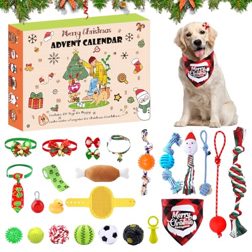 Dog Advent Calendar 2025, Christmas Dog Toys Chew Ropes
