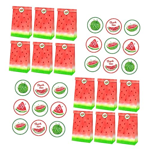 ULTECHNOVO 1 Juego Bolsa De Dulces Bolsa De Sandia Bolsas De De Sandía Bolsas De Comida Para Hornear Bolsos Hawaianos Papel Ecológico Estándar Europeo De 150 G. Rojo