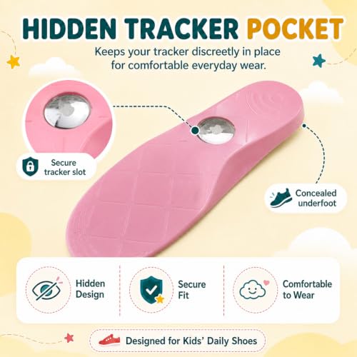 Image of Kids Tracking Insole for Air Tag Shoes Insert for AirTag Holder Case | undetectable hidden gps tracker for older people toddler children pocket