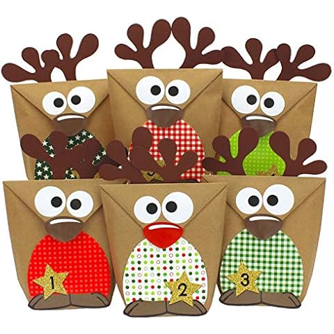 Papierdrachen DIY Reindeer Advent Calendar Set Cover