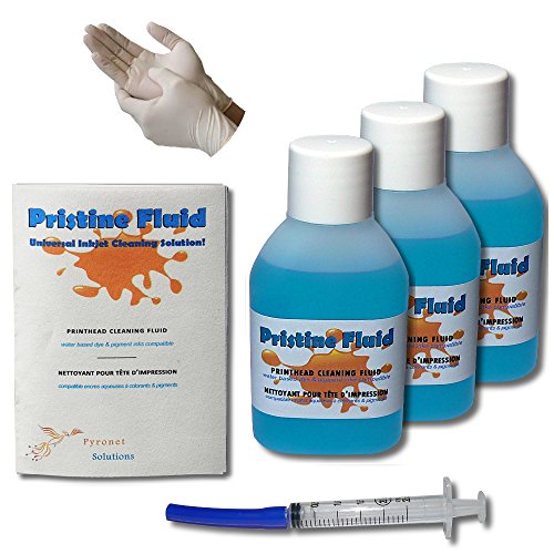 Kit de nettoyage Pristine Fluid pour imprimante Epson, Brother. Nettoyant pour déboucher, nettoyer les têtes d'impression et buses (150 ml)