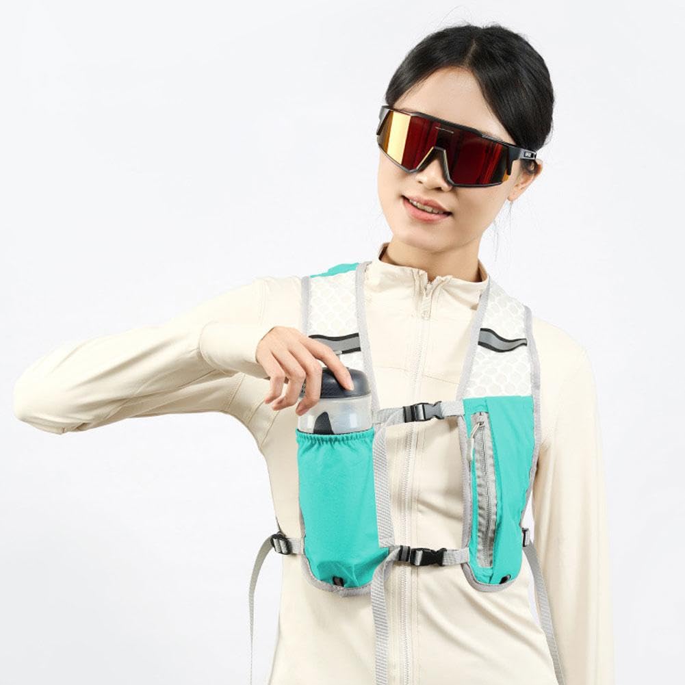 Laufweste für Männer und Frauen, verstellbare Brustgurte, Lauf-Trinkweste mit 550 ml weicher Wasserflasche, atmungsaktiver Trinkrucksack mit reflektierenden Streifen, Laufrucksack für Trailrunning