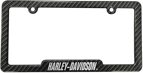 Harley-Davidson Marco de matrícula de metal H-D de aspecto de fibra de carbono CG42575