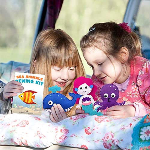 CiyvoLyeen-Sea-Animals-Sewing-Kit-Make-Your-Own-Ocean-Animals-Mermaid-DIY-Felt-Craft-Kit-Gifts-for-Beginner-Kids-Educational-Art-Craft-Supplies-Set-of-8 CiyvoLyeen-Sea-Animals-Sewing-Kit-Make-Your-Own-Ocean-Animals-Mermaid-DIY-Felt-Craft-Kit-Gifts-for-Beginner-Kids-Educational-Art-Craft-Supplies-Set-of-8