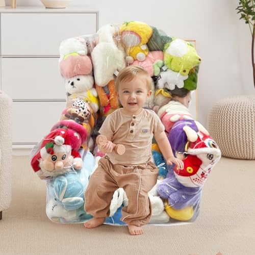 Pouf de rangement pour animaux peluche étanche protégeant de la poussière