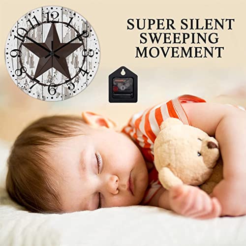 Reloj de pared analógico redondo de madera 12 pulgadas miniatura 3