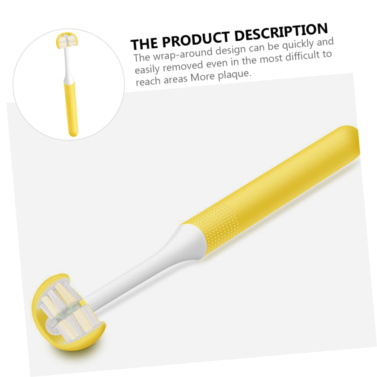 Spazzolino da Denti Design Avvolgente in Pp Portatile per Adulti 3 Lati Setole Morbide e Protezione per Cura Orale Quotidiana