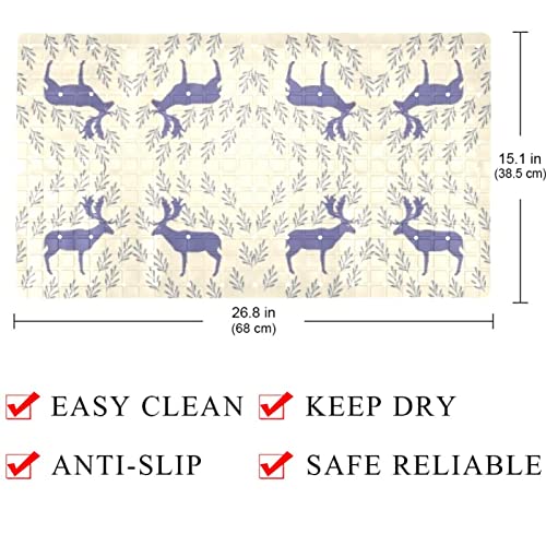 Alfombrilla antideslizante con ventosas y diseño de ciervo para ducha y bañera 5