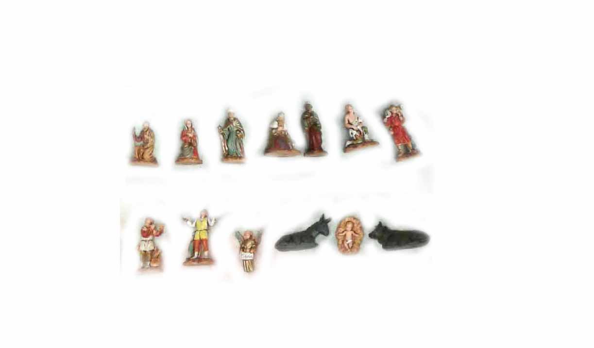 Sie erhalten 13 Hirten aus Kunststoff LANDI Höhe 3,5 cm Geburt Jesu König Magier für Krippe S. GREGORIO ARMENO erhalten Sie einen kostenlosen Schlüsselanhänger Sheperds Crib