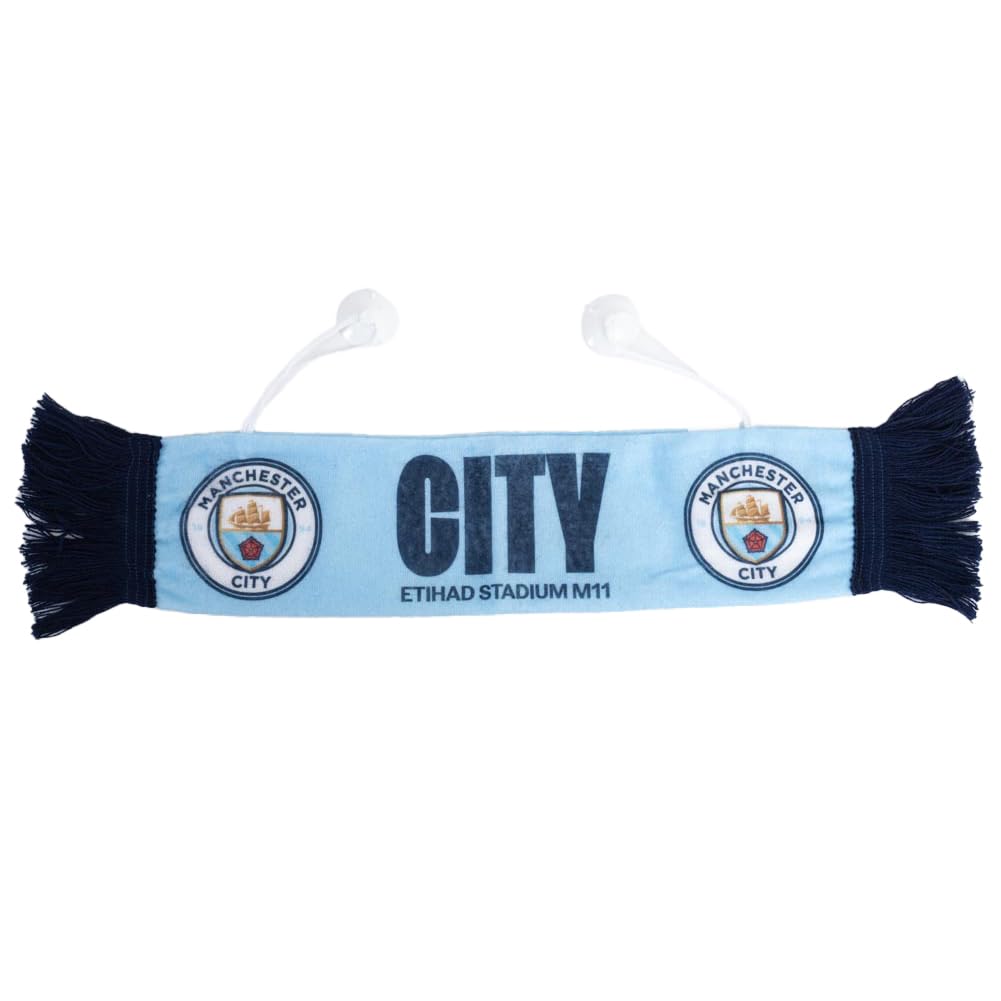 Manchester City Men's Sky Blue/White Fc Mini Scarf (One Size) ()