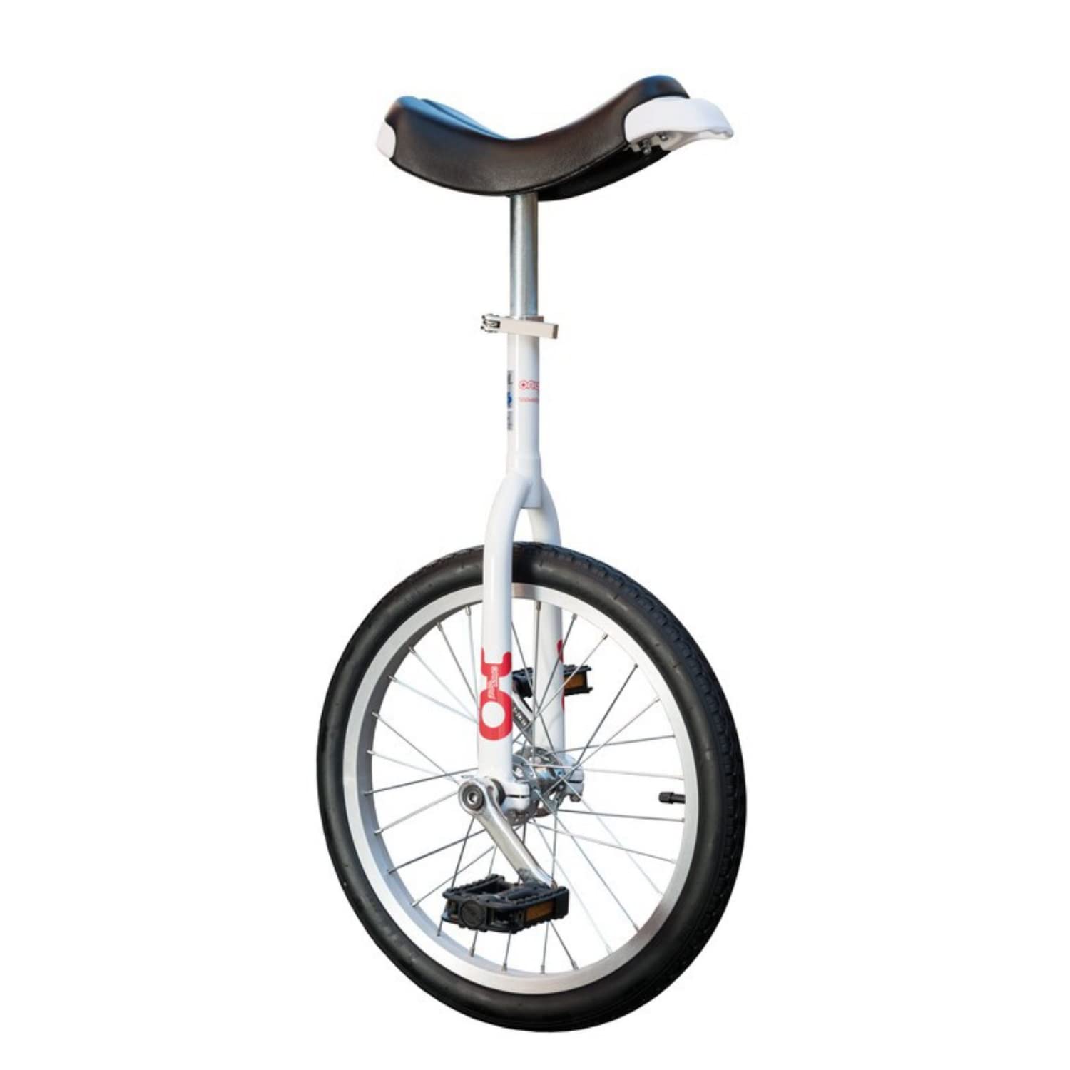 QU-AX 19009 Onlyone Einrad für Kinder und Anfänger 18', weiß/schwarz