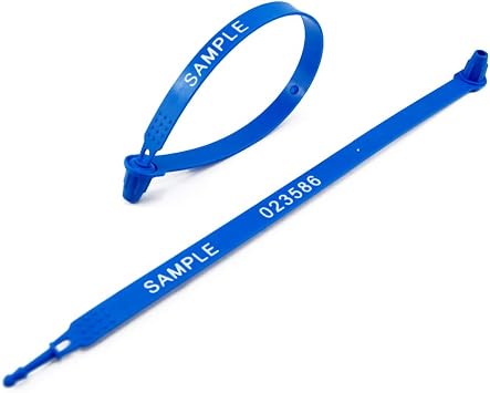 100 Tamper Proof Seals High Security Shipping Tags Numbered Security Seals Blue Plastic Seal Tags