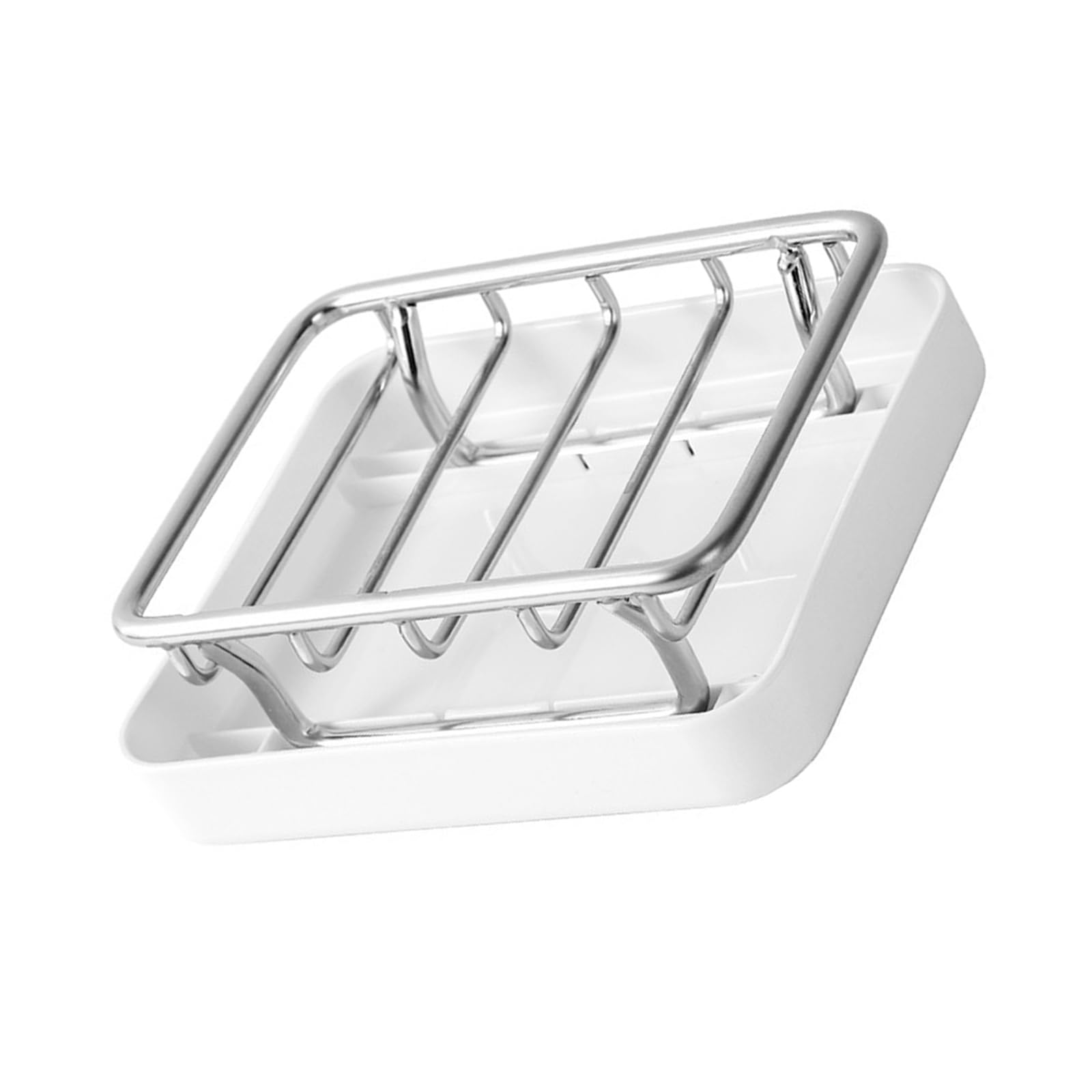 Rustproof Soap Storage Travel Holder Drain Rack for Bathroom Countertop Kitchen Sink Stainless Rustproof Soap Storage Rack