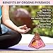 Rose Quartz Orgone Pyramid, Handmade Orgonite Pyramids with Positive Energy, Crystal Pyramid for Love, Relationship, Crystals and Healing Stones for Chakra Balance, Birthday Gifts for Women, Men