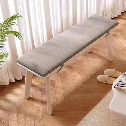 Banc d'entrée blanc haut de gamme avec assise capitonnée raffinée