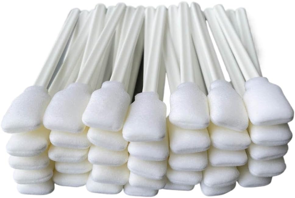 50 Piece Cleaning Rod DX5 DX7 TX800 XP600 Print Head Clean Swab Ink Brush for Printer Printhead Cleaning Stick 13cm Cotton Swab Compatible with DX5 DX7 TX800 XP600 Printers(Green Handle Type)