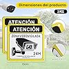 2 Piezas Cartel Videovigilancia de Aluminio Reflectante 15x15cm, Señal Adhesiva Videovigilancia, Cartel Zona Videovigilada, Grosor 0.8 mm, con Autoadhesivo y Agujeros Pretaladrados #2