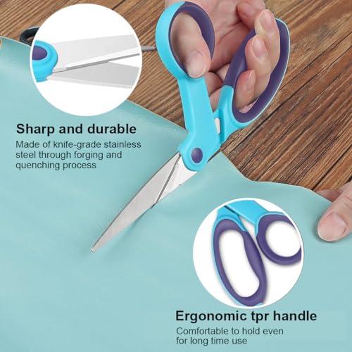 Image of HASTHIP 4 Pcs Sewing Scissors for Cloth Cutting Tailoring Scissors Bundle with Comfortable Handle Stainless Steel Sewing Scissors Set for Sewing, Tailoring, Quilting