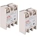 BlueStars 2PCS Solid State Relay SSR-25DA DC to AC Input 3-32VDC to Output 24-380VAC 25A Single Phase Semi-Conductor Relay Module - Pack of 2 - Control 3-32V DC Load 24-380V AC