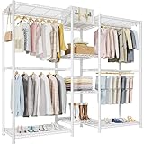 Ulif E4 Wire Garment Rack, Metal Free Standing Closet Organizer and Storage System, Heavy Duty Cloth