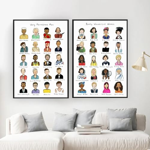 Affiche de maternelle fille forte et garçon poster d'art bienveillant