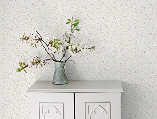 Galerie G67923 Miniatures 2 Small Flower Vines Design Wallpaper, Pink/White, 10m x 53cm - Image 2