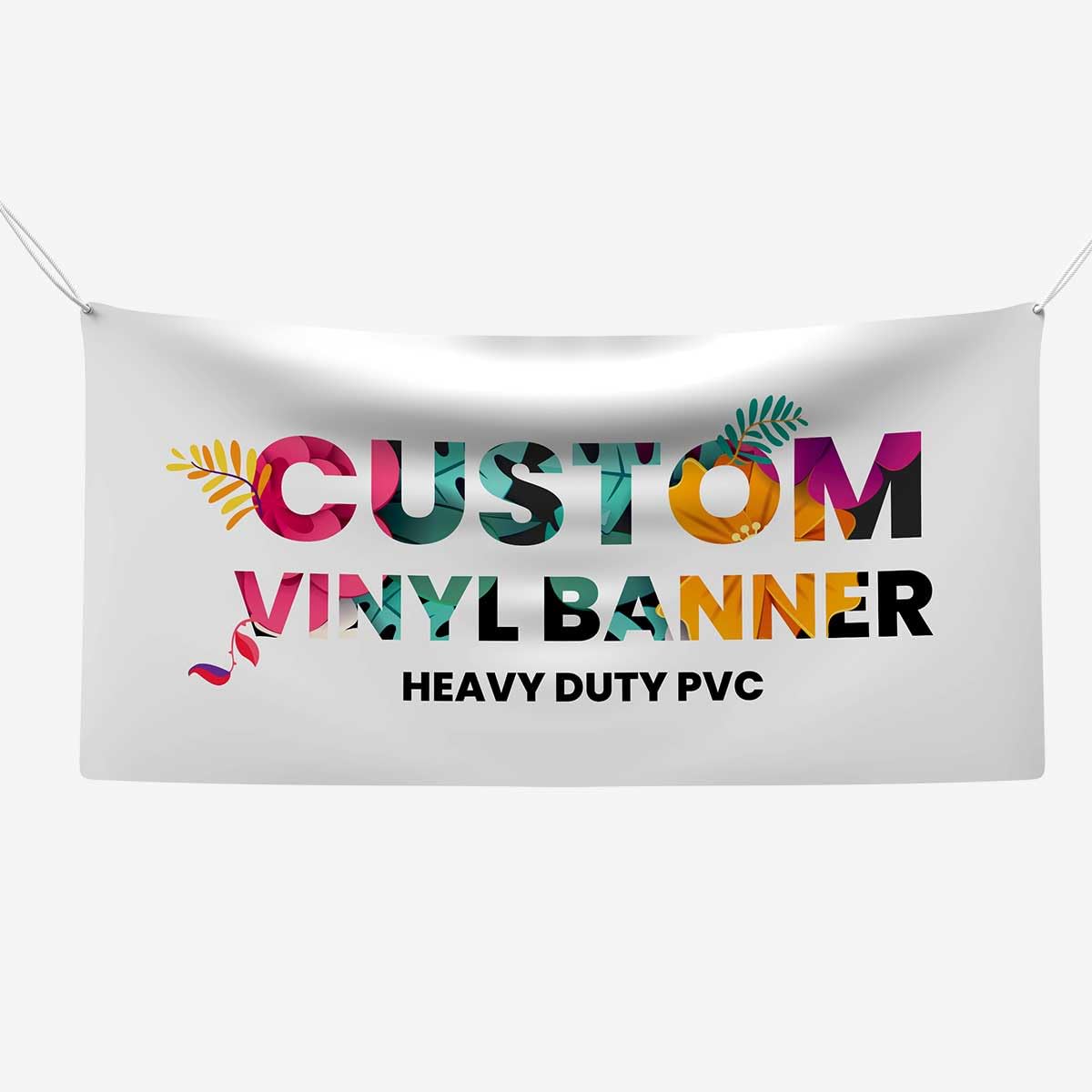 ZNOR Custom PVC Vinyl Banner Heavy Duty PVC Outdoor & Indoor Personalized Banner, Waterproof, Durable, Full-Color Printing, Customizable Party, Business & Event Sign