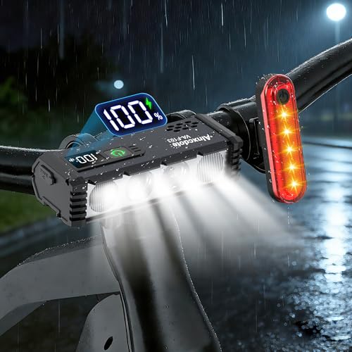 Super Bright Bike Lights for Night Riding 4800 Lumen, USB