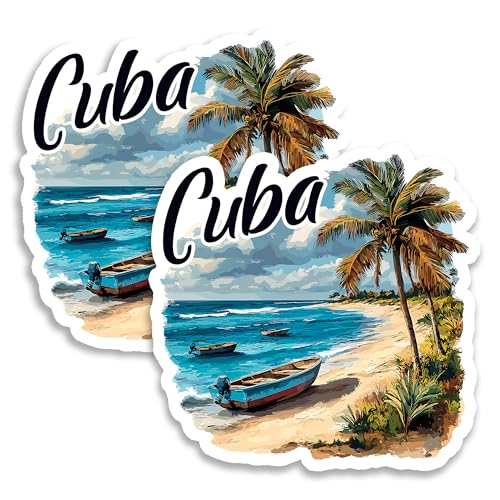 Cuba Magnet 4 Inch 2-Pack Country Caribbean Decorativo miniatura 1