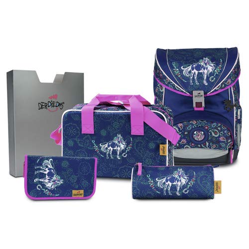 Preisvergleich Produktbild DerDieDas, Schultaschen-Set Blau blau