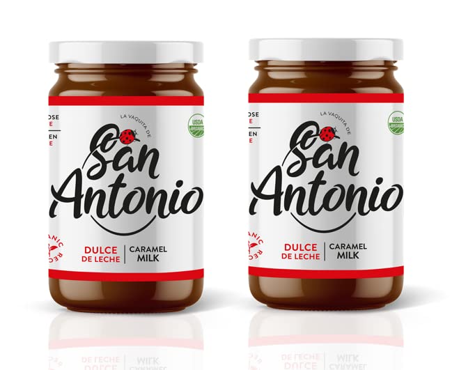 San Antonio Organic Dulce de Leche Classic Milk Caramel Spread - Gluten & Lactose Free, Dessert Filling & Toppings, Ideal for Ice Cream, Cake, Coffee,