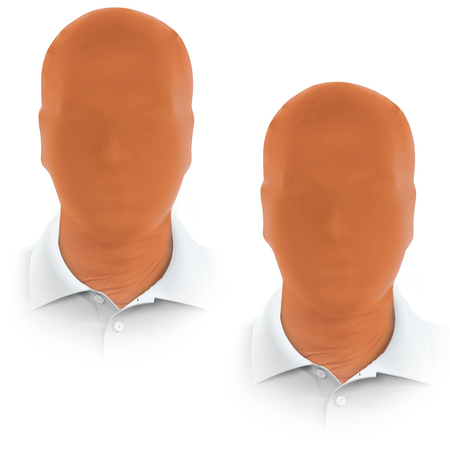2 Pieces Full Face Mask, BW 2nd Skin Masks,Halloween Spandex Hood for Unisex Cloth