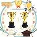 Jizvxe 24 Pack Mini Trophies for Kids Awards,Plastic Gold Award Trophy Cups,Golden Award Trophy Cups Set,Gold Participation Trophys Cup for Party Favors,Rewards,Props,Sports,Competitions(4 in)