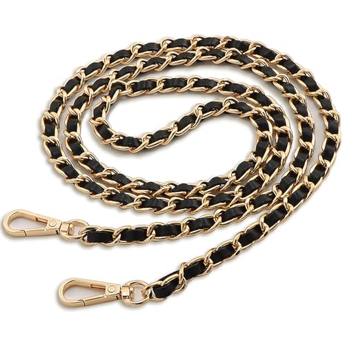 TENOC Universal Phone Crossbody Chain, Anti-theft Cell Phone Lanyard, Around The Neck Metal Cellphone Strap with Patch for Women, Black