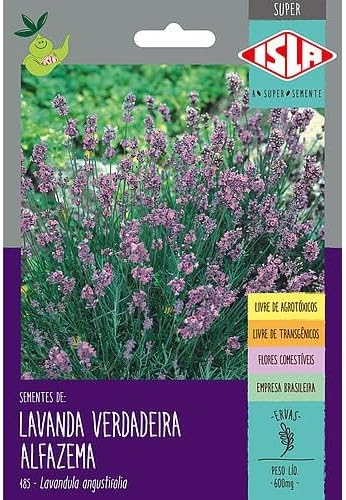 Sementes Lavanda 600mg Isla Verdadeira Alfazema Sem Agrotóxicos F...