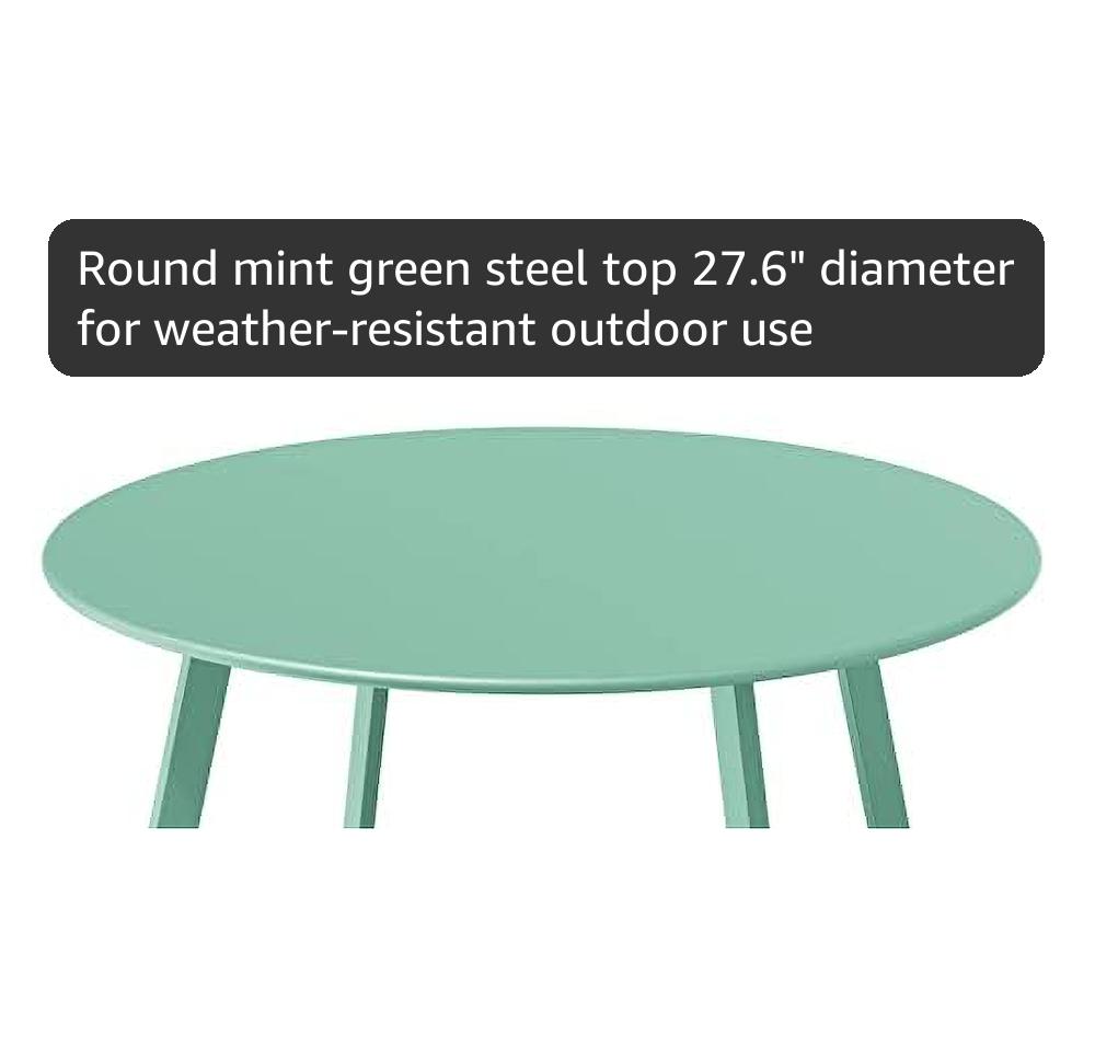 Amazon.com : Grand Patio Round Steel Patio Coffee Table, Weather