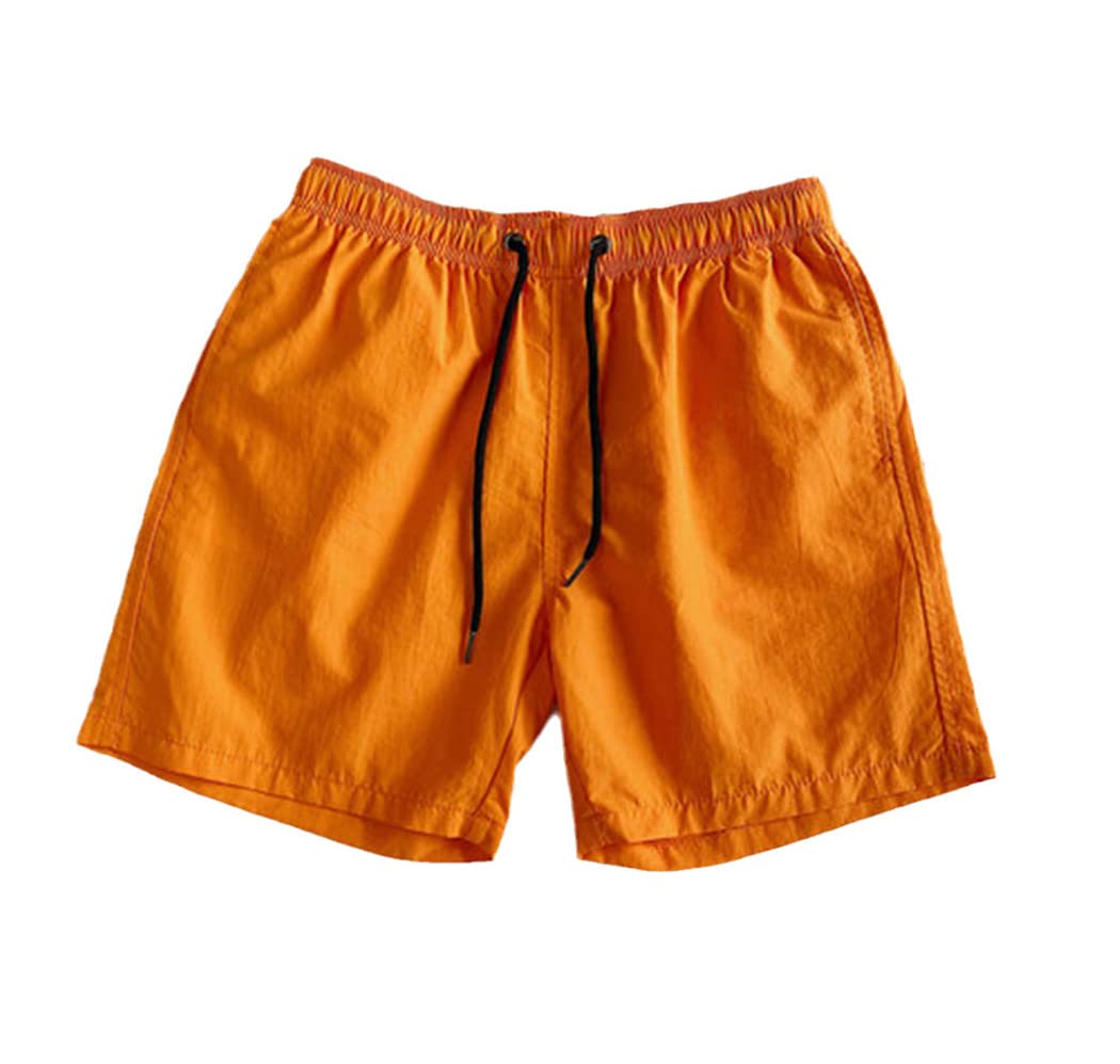 Short d'été classique taille moyenne élastique et coupe ample orange - 3