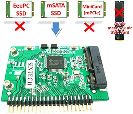 Sintech mSATA SSD to 44Pin 1.8-Inch IDE Adapter Card,Compatible with ThinkPad Laptop X40,X41,X41T