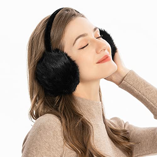 ZLYC Womens Girls Winter Fashion Adjustable Faux Fur EarMuffs Ear Warmers3