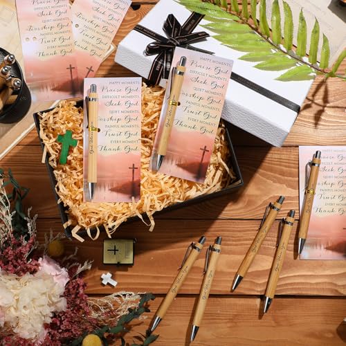 Cadeaux de l'école du dimanche : 20 stylos en bambou avec versets bibliques pour les élèves - 4