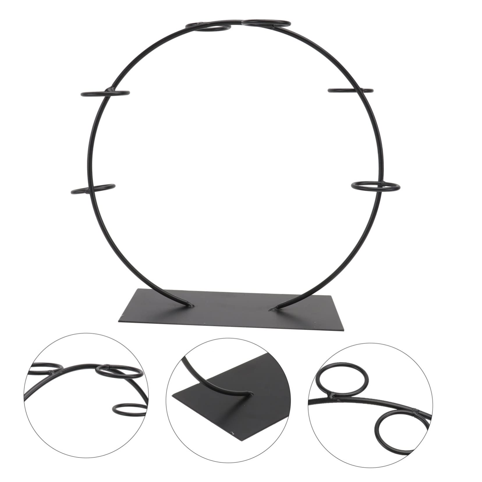 Espositore Dessert in Metallo Nero a 6 Slot, Base Piatta