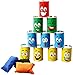Ulifeme Tiro al Barattolo, Mira al Barattolo Numerati per Bambini, Gioco del Bersaglio con 10 Pezzi Sorriso Tin Can Alley e 3 Pezzi Beanbags, Lattine Giocattolo Regalo per Compleanno e Altro Festa