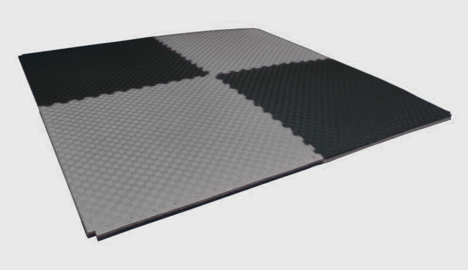 G5 HT SPORT pavimentazione sportiva ad incastro Nero/grigio da fitness a puzzle | 100 * 100 * 2 cm | protezione per pavimenti | materassino per palestra, workout, ginnastica | lavabile e reversibile