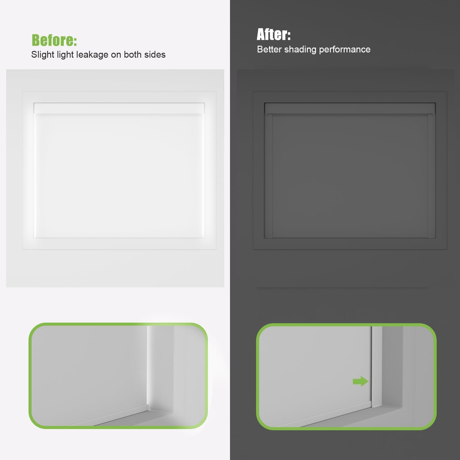 U Channel Aluminium Alloy Light Blocking Strips for Window Shades and Blinds,100% Blackout Side Tracks Light Blocker for Blinds, Window Light Blocker for Bedroom(Customize, 2PCS)