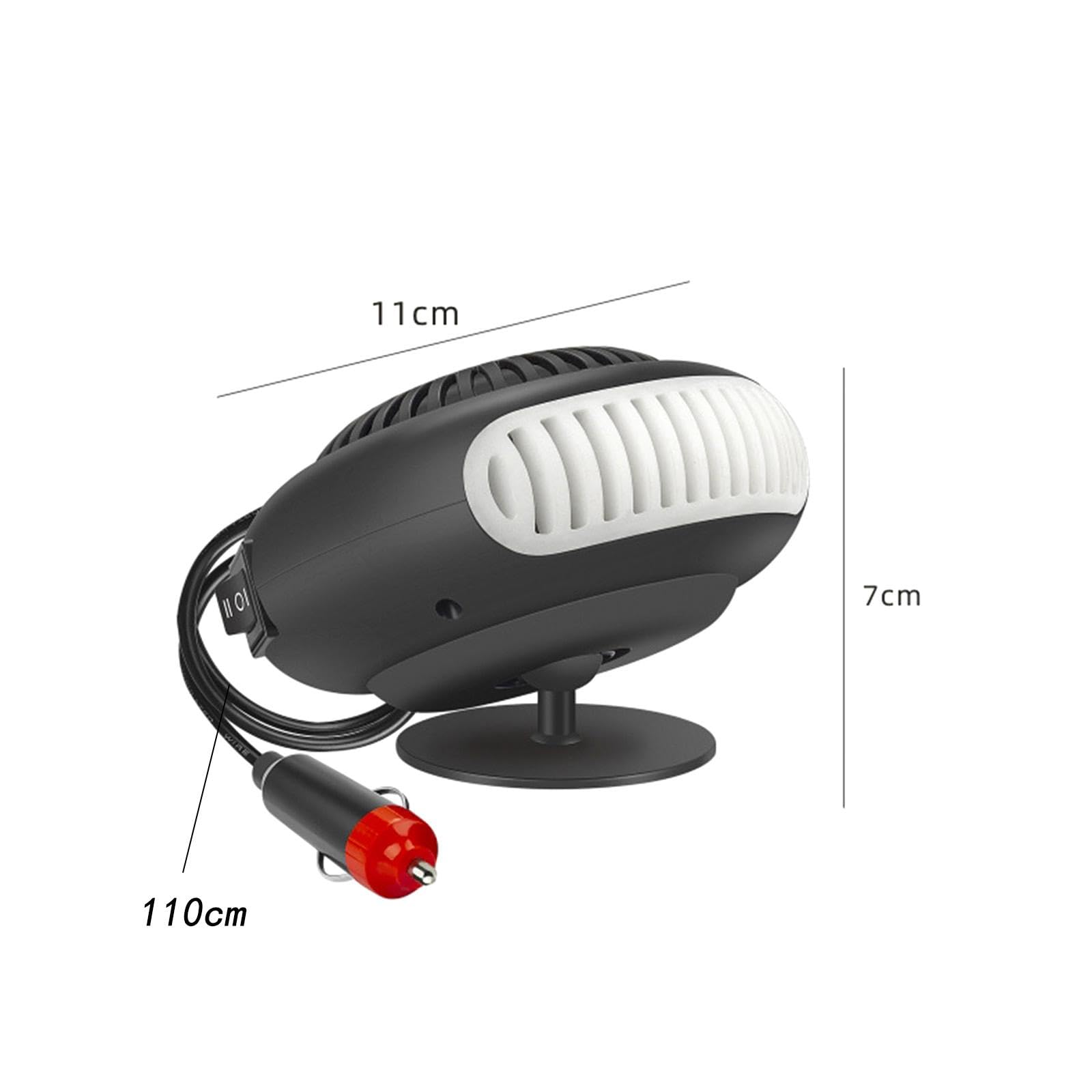 Ventilateur De Dégivrage Pare-brise 12V - 300W/600W, 2 Sorties D'air, Pour Voiture, Camion, Utilitaire