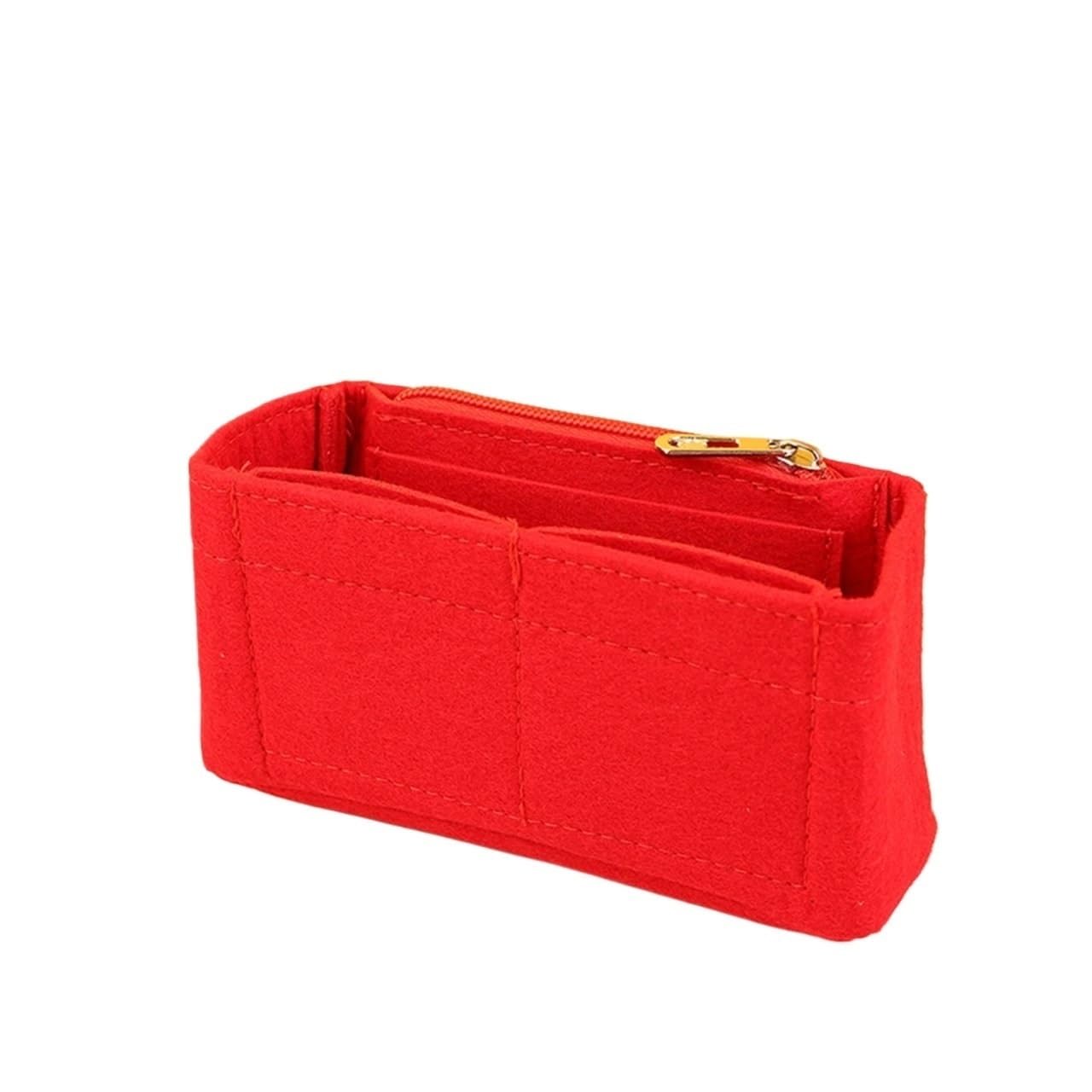 HUWOYG 2 Pcs Liner Bag Felt Purse Insert Handbag Inner Bladder Organizer For Mini Storage For Wallet Organizer(Red)